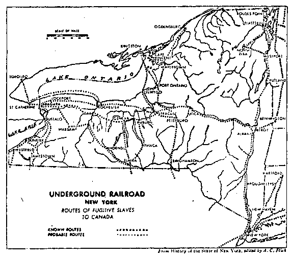 UGRR Routes in NYS
